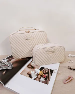 Maggie Lacey Quilted Cosmetic Bag Set