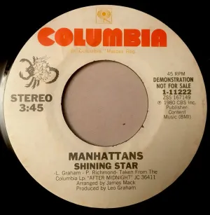 Manhattans - Shining Star (7", Single, Promo) (NM or M-)