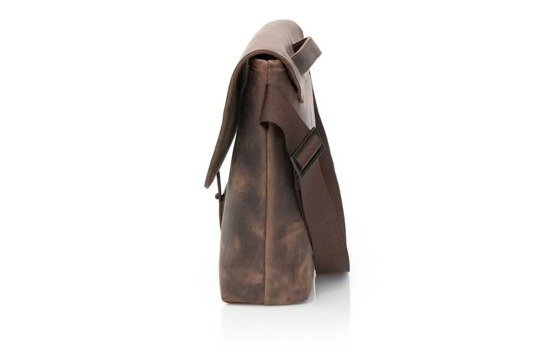 Maverick Leather Laptop Messenger Bag