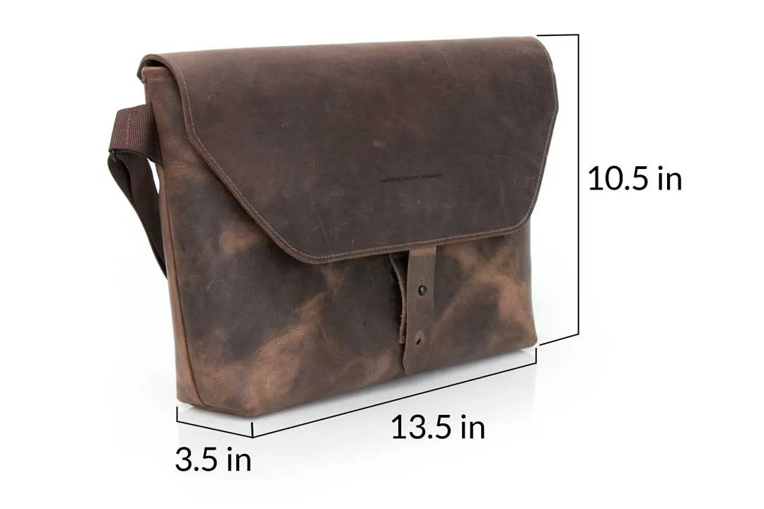 Maverick Leather Laptop Messenger Bag