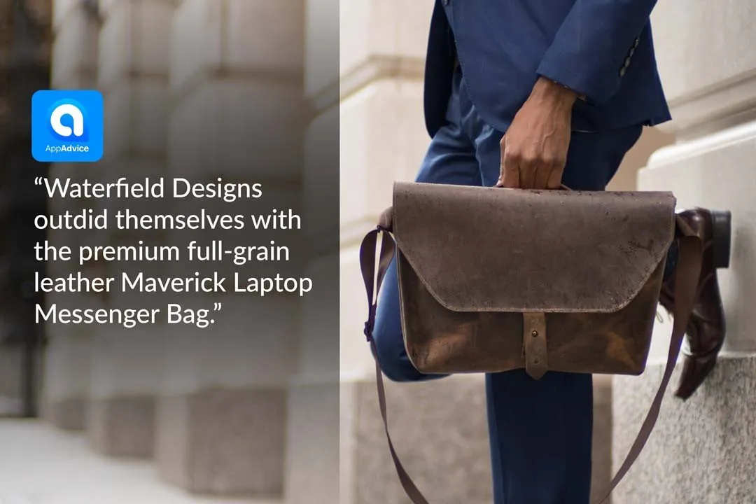 Maverick Leather Laptop Messenger Bag