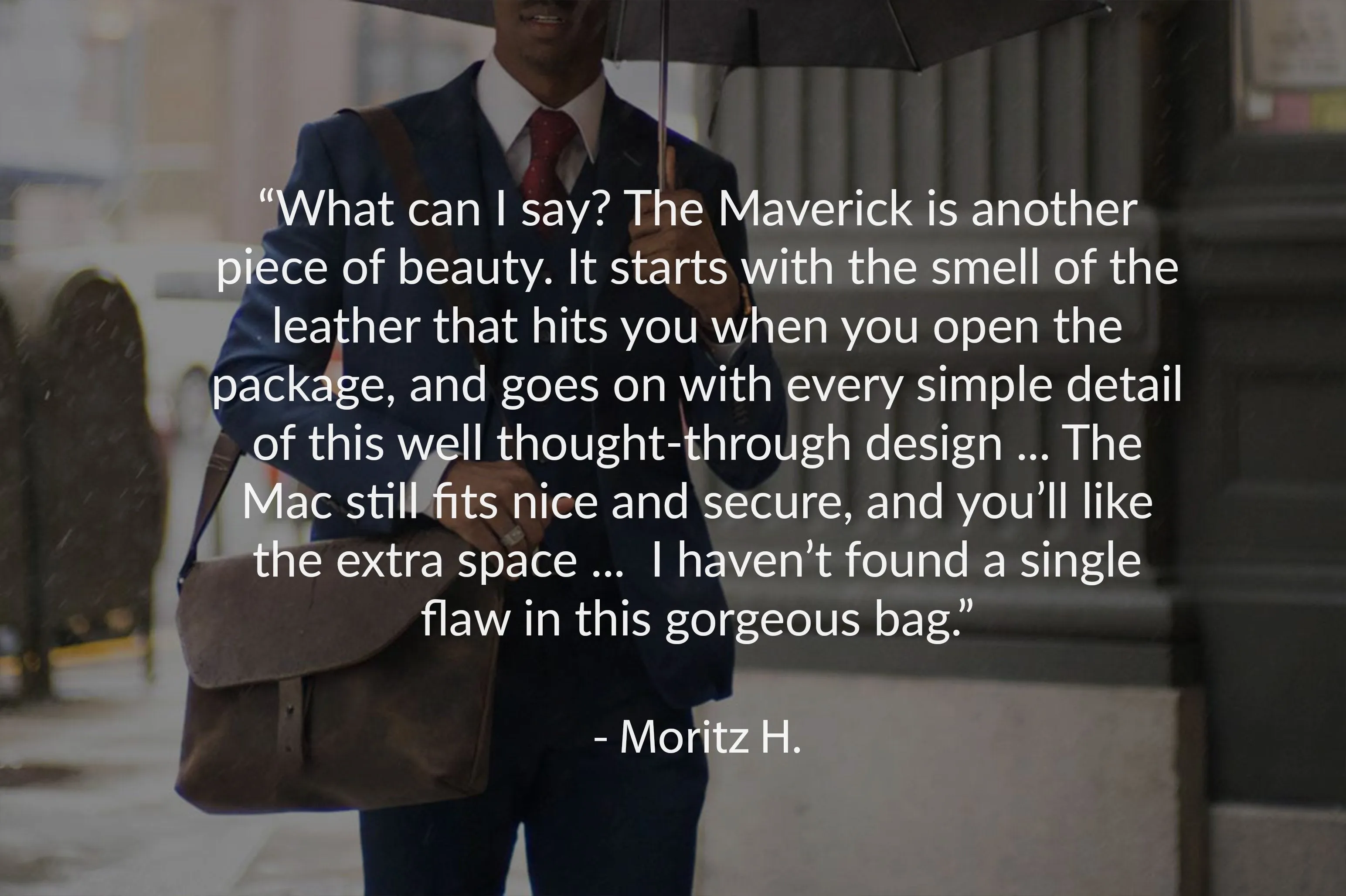 Maverick Leather Laptop Messenger Bag