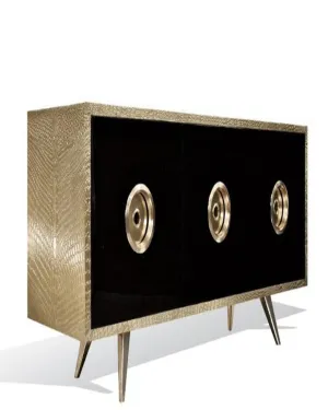 Modern Sleek Luxury Black Sideboard