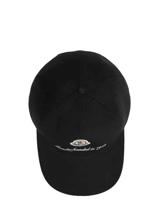 Moncler   Logo detail cotton baseball cap 