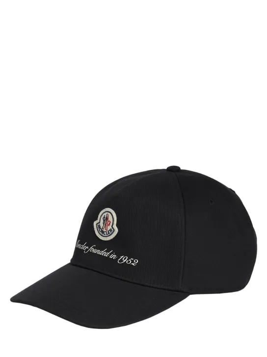 Moncler   Logo detail cotton baseball cap 