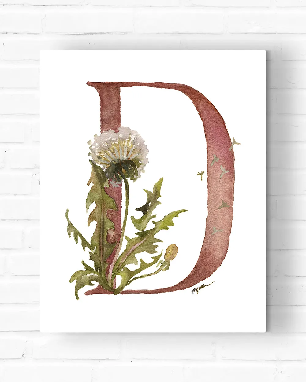 Monogrammed Letter Canvas