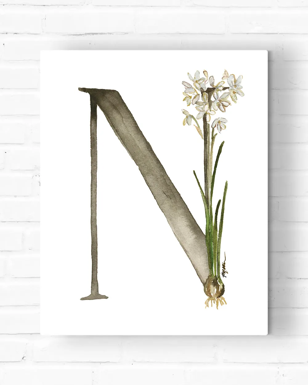 Monogrammed Letter Canvas