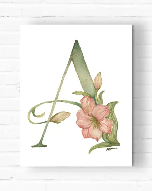Monogrammed Letter Canvas