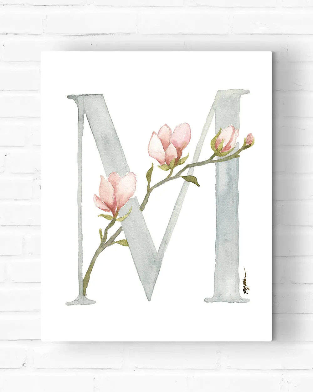 Monogrammed Letter Canvas