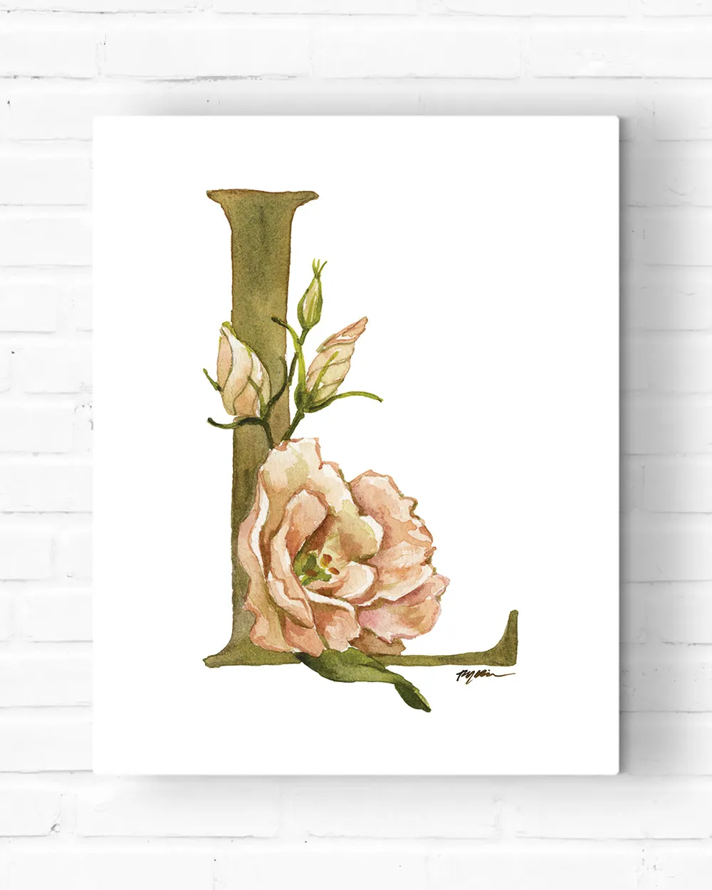 Monogrammed Letter Canvas
