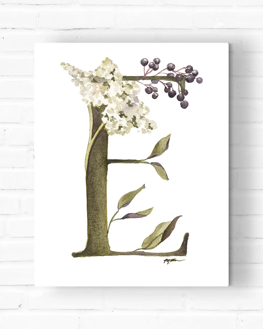 Monogrammed Letter Canvas