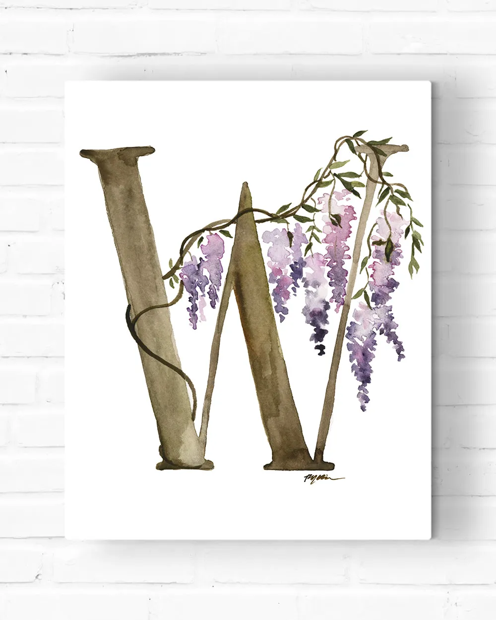Monogrammed Letter Canvas