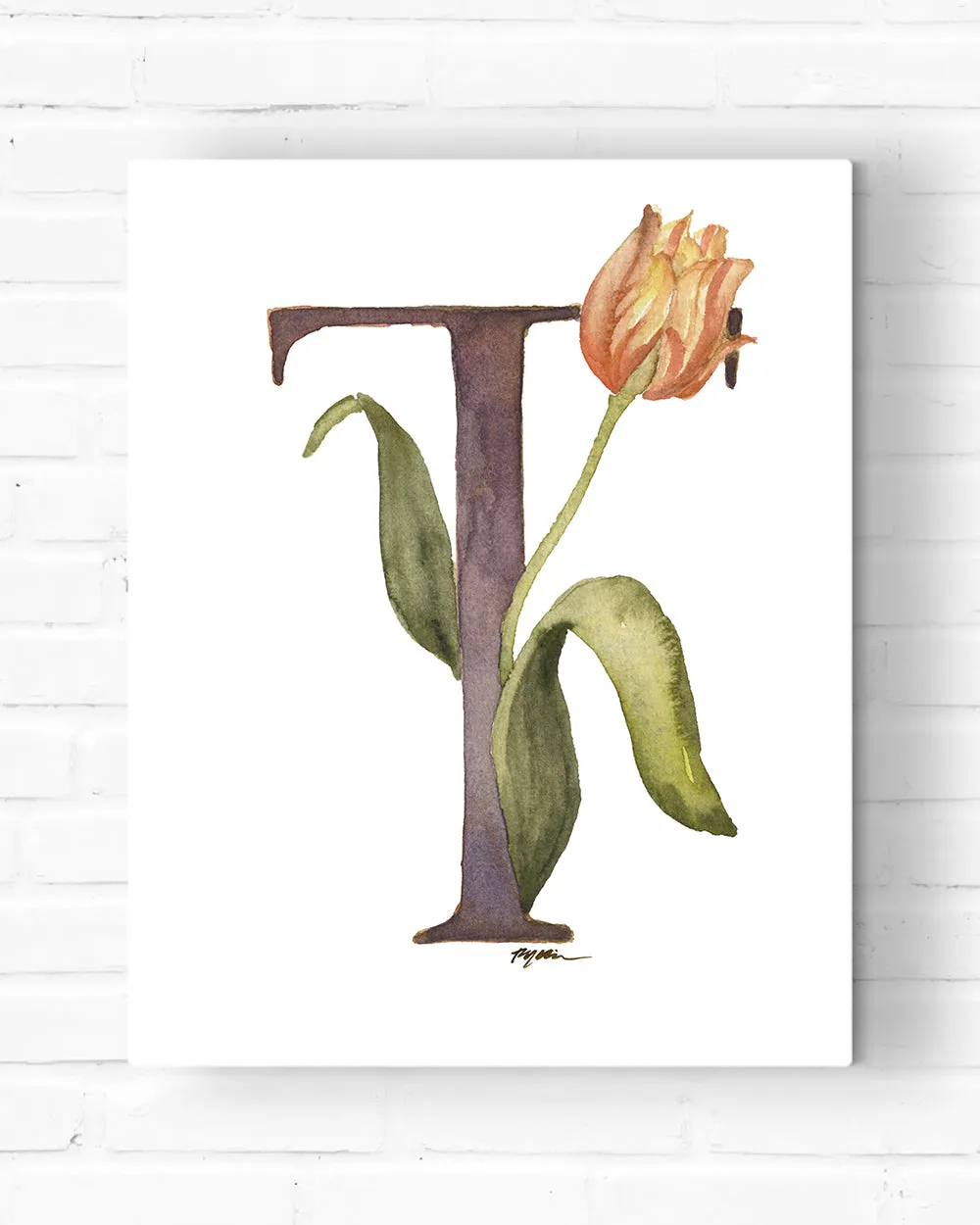 Monogrammed Letter Canvas
