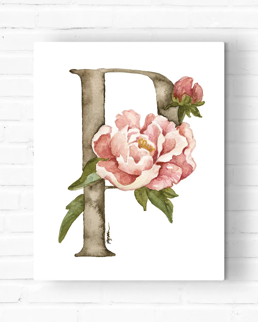 Monogrammed Letter Canvas