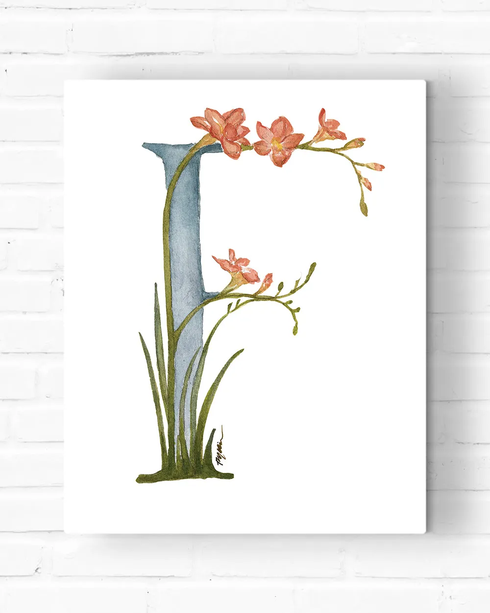 Monogrammed Letter Canvas