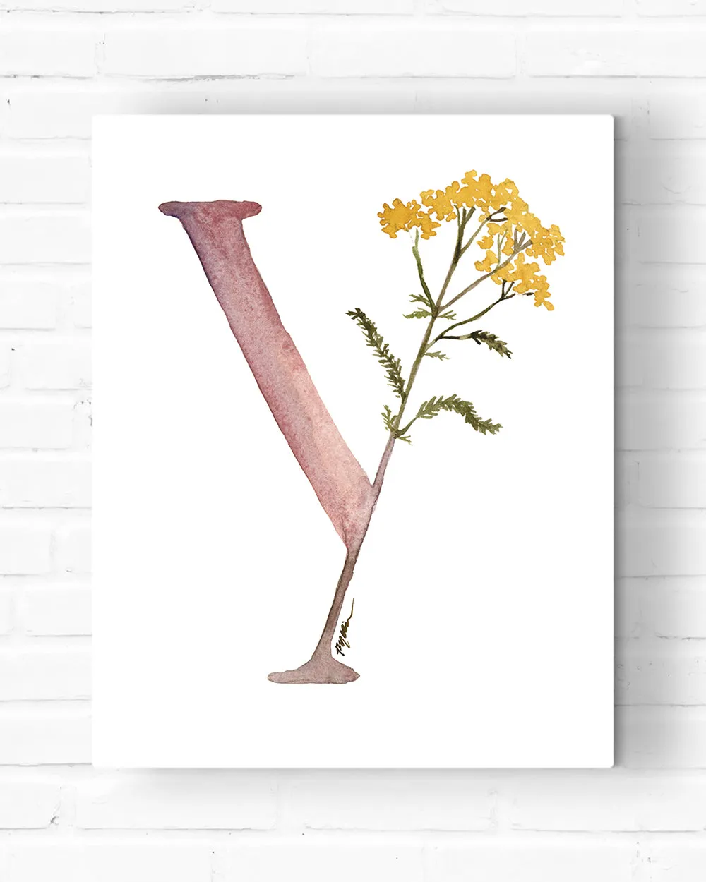 Monogrammed Letter Canvas