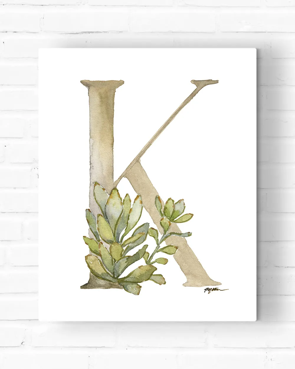 Monogrammed Letter Canvas