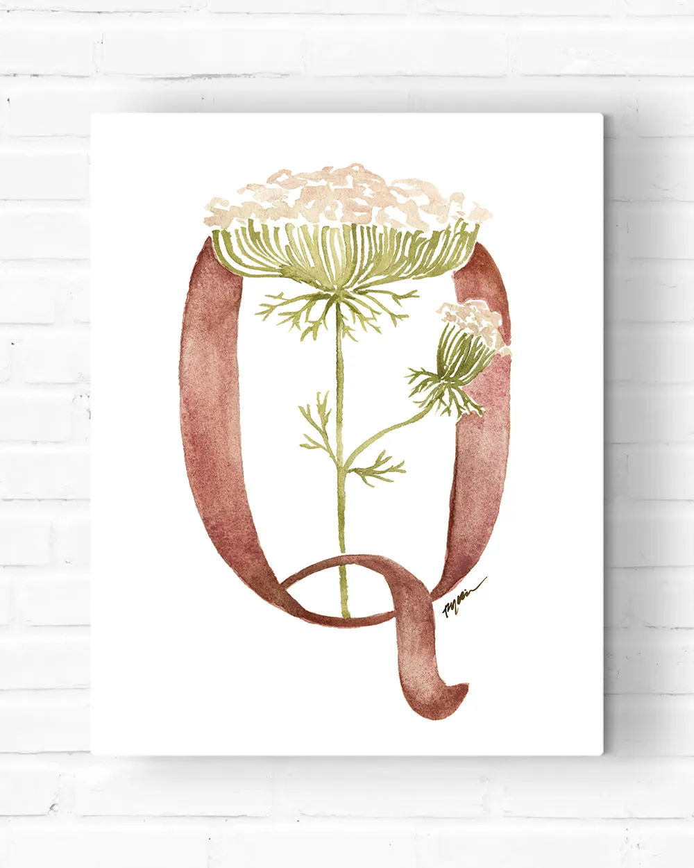 Monogrammed Letter Canvas