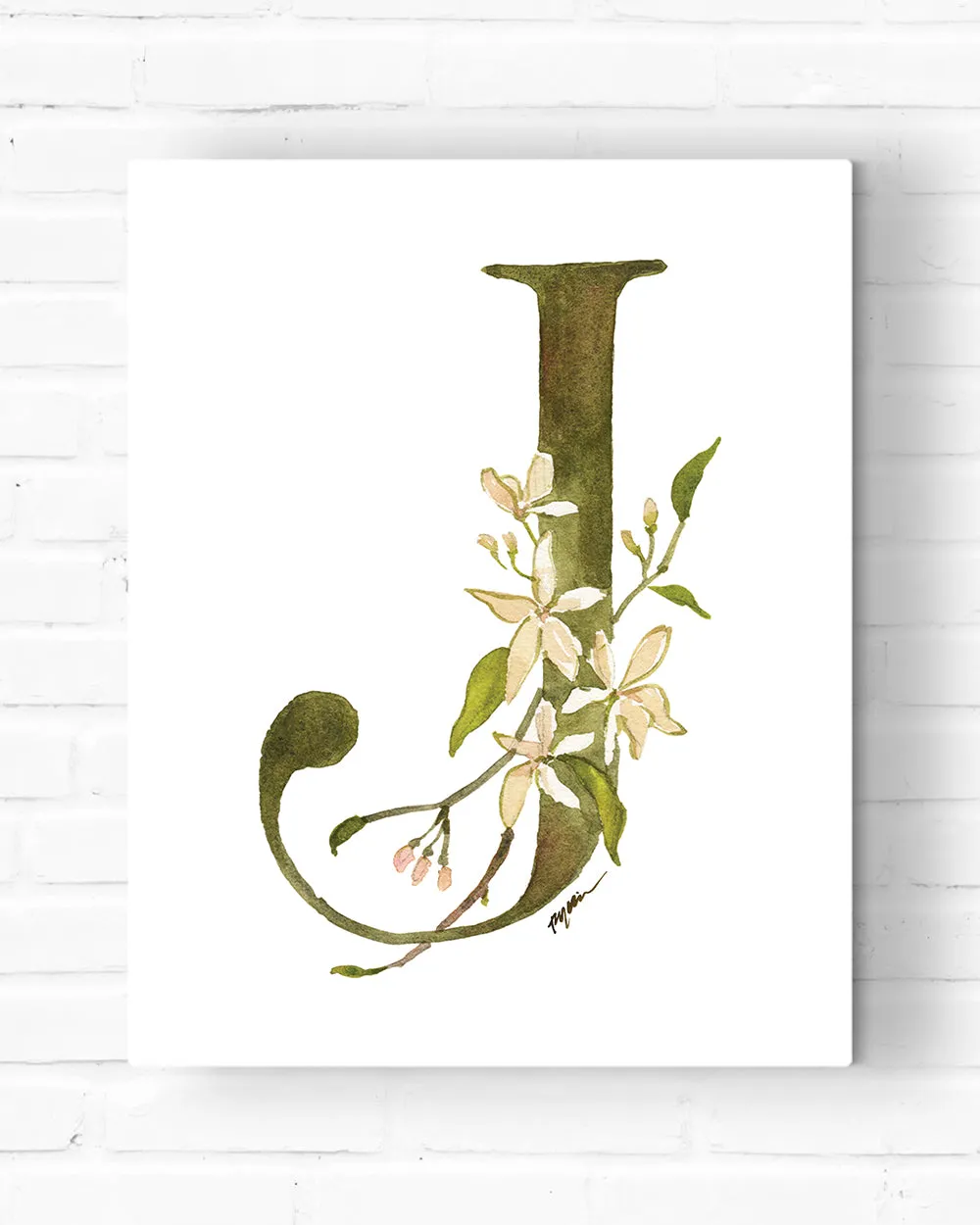 Monogrammed Letter Canvas