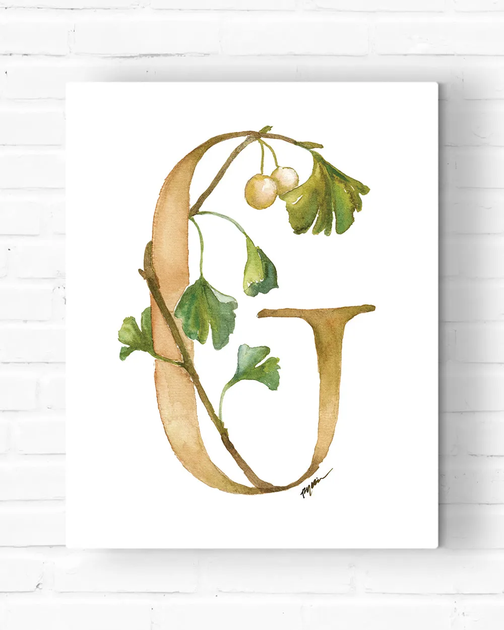 Monogrammed Letter Canvas
