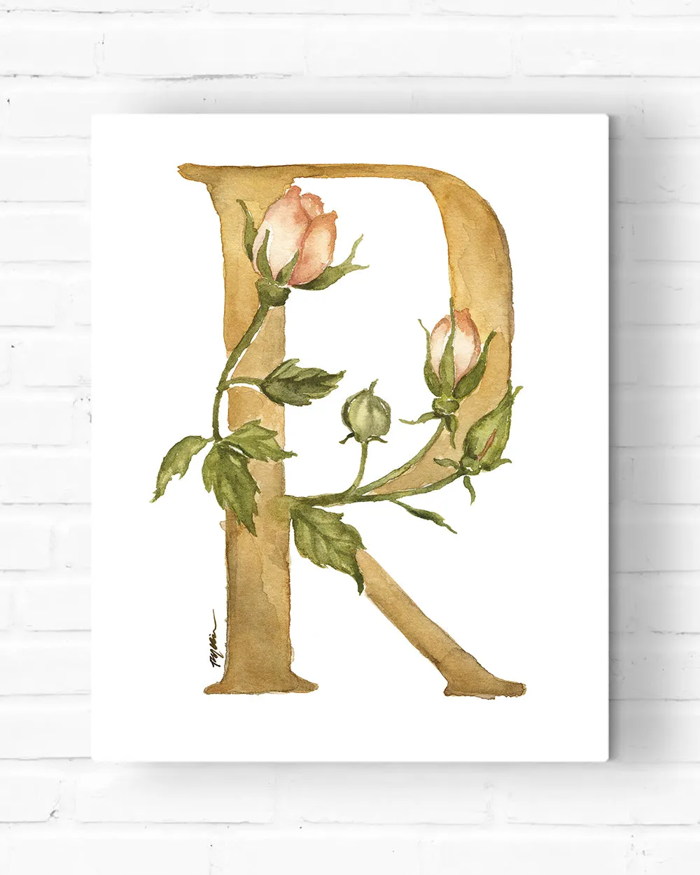 Monogrammed Letter Canvas