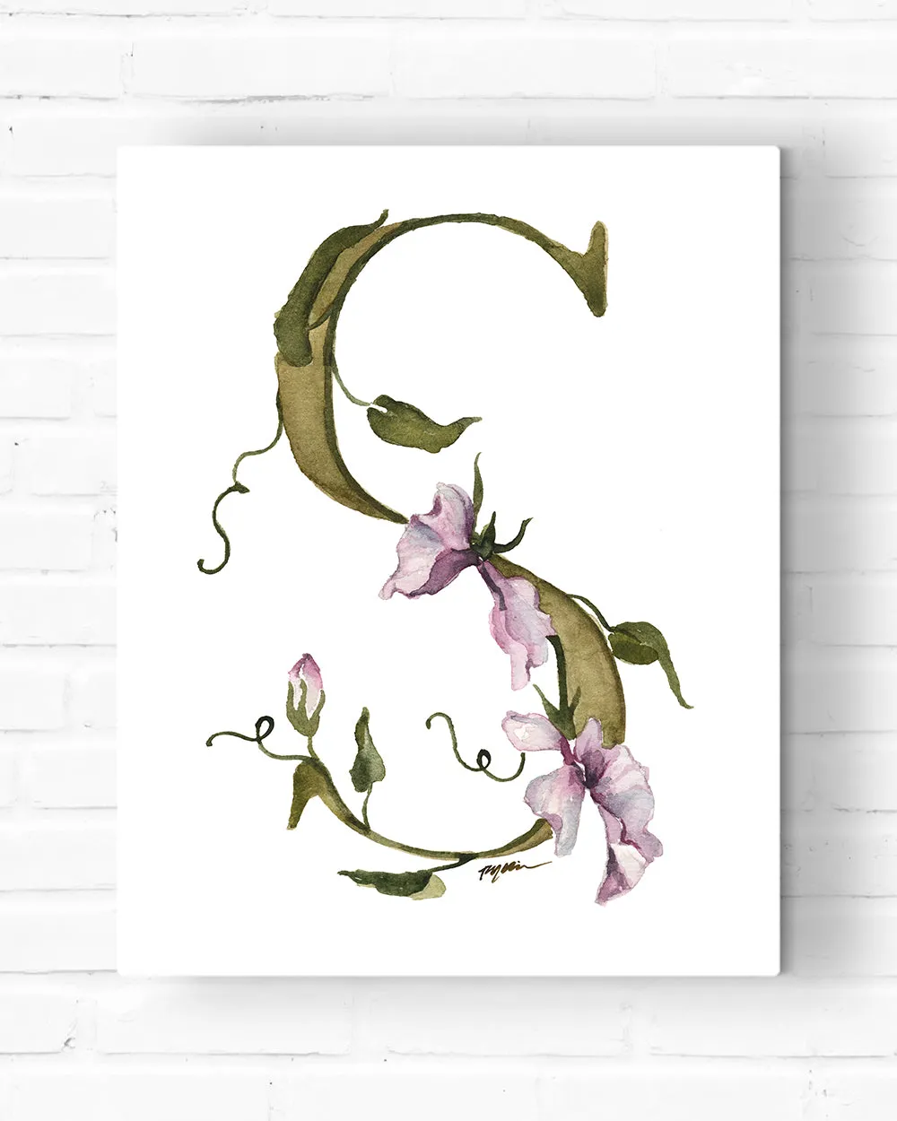 Monogrammed Letter Canvas