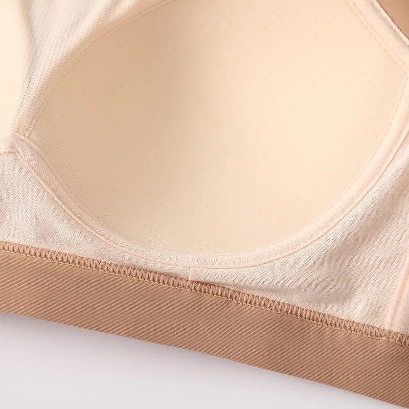 Naked yoga sports bra without rims fixed cup push-up fitness shockproof running vest style sports bra