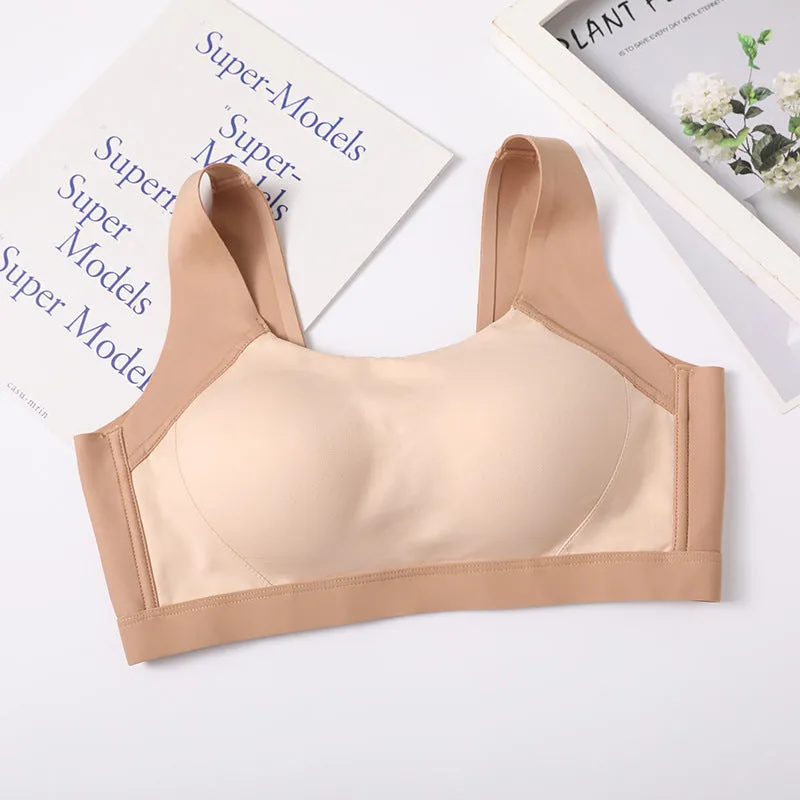 Naked yoga sports bra without rims fixed cup push-up fitness shockproof running vest style sports bra