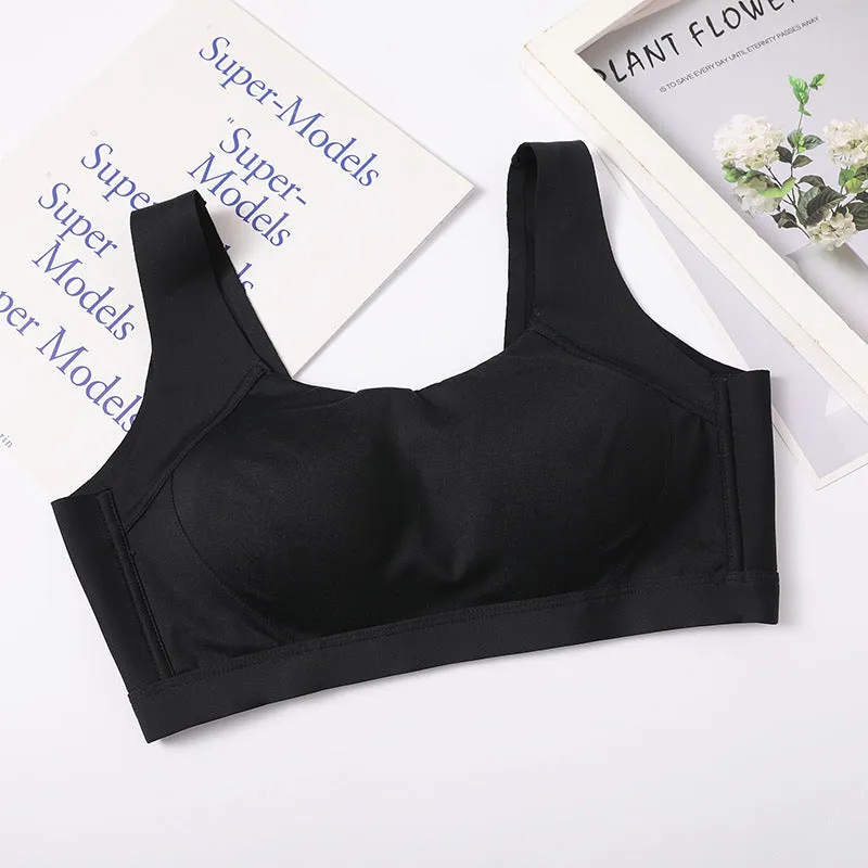 Naked yoga sports bra without rims fixed cup push-up fitness shockproof running vest style sports bra