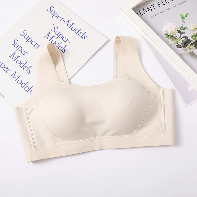 Naked yoga sports bra without rims fixed cup push-up fitness shockproof running vest style sports bra