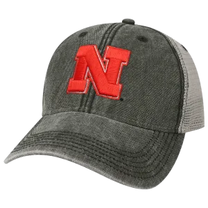 Nebraska Cornhuskers Black/Grey Dashboard Trucker Hat