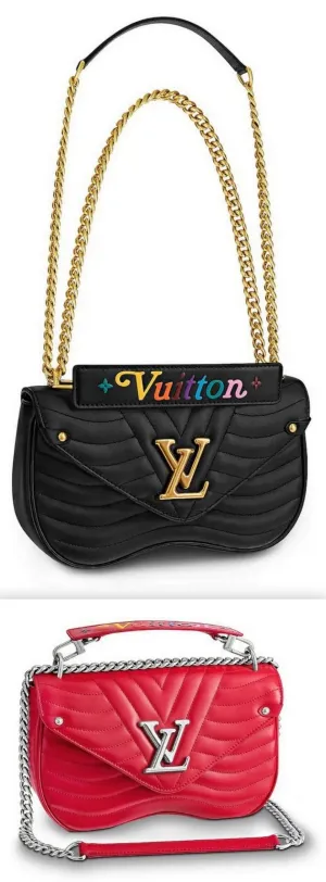 New Wave Chain Bag, MM - Black or Red