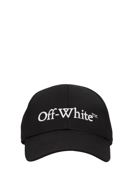 Off-White   Bookish logo cotton baseball cap 