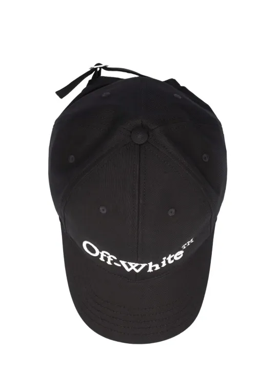 Off-White   Bookish logo cotton baseball cap 