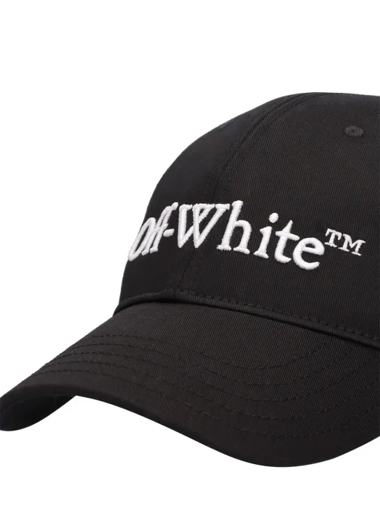 Off-White   Bookish logo cotton baseball cap 