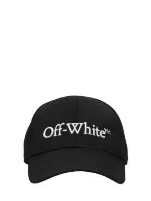 Off-White   Bookish logo cotton baseball cap 