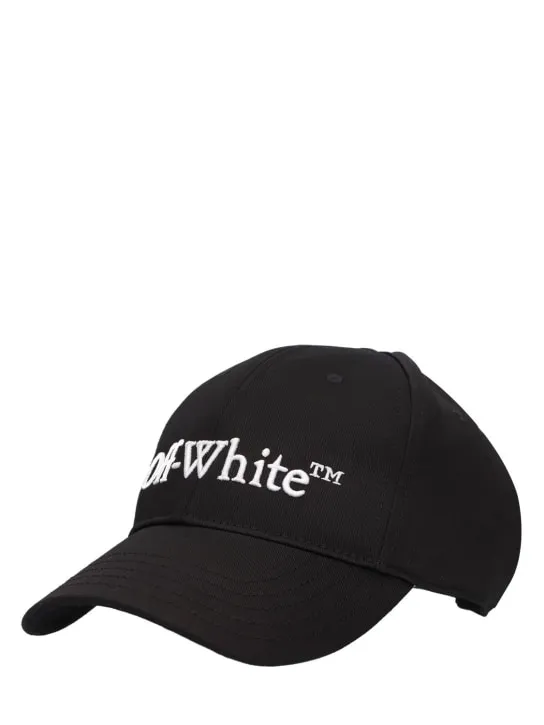 Off-White   Bookish logo cotton baseball cap 