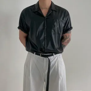 OH Sleek PU Leather Shirt