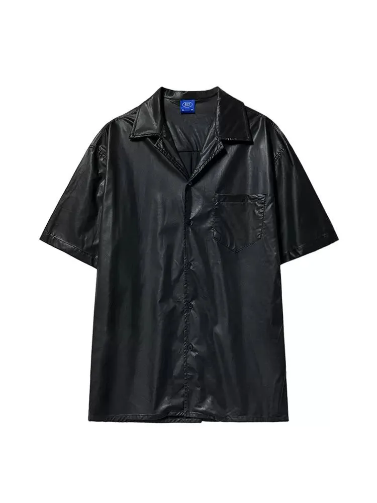 OH Sleek PU Leather Shirt