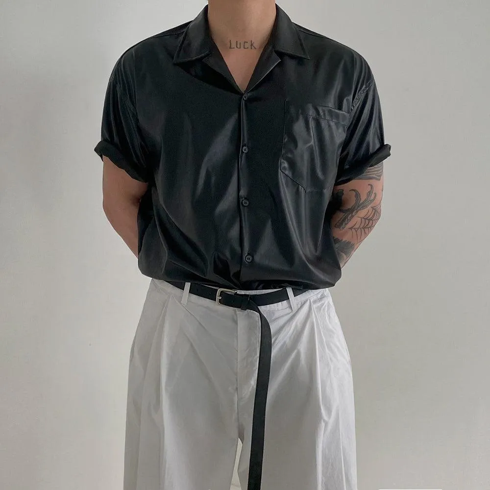 OH Sleek PU Leather Shirt