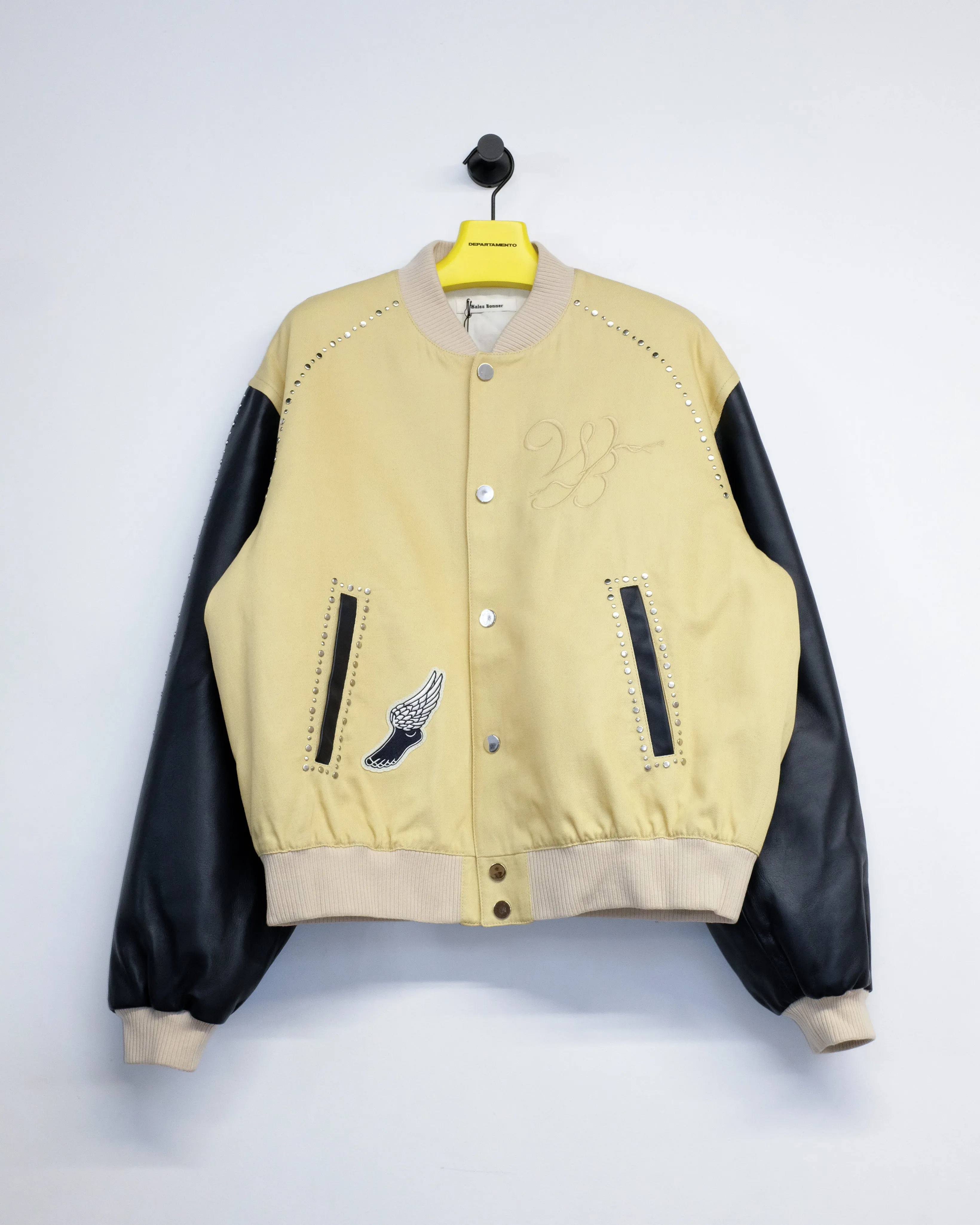 Parsnip & Navy Sky Varsity Jacket