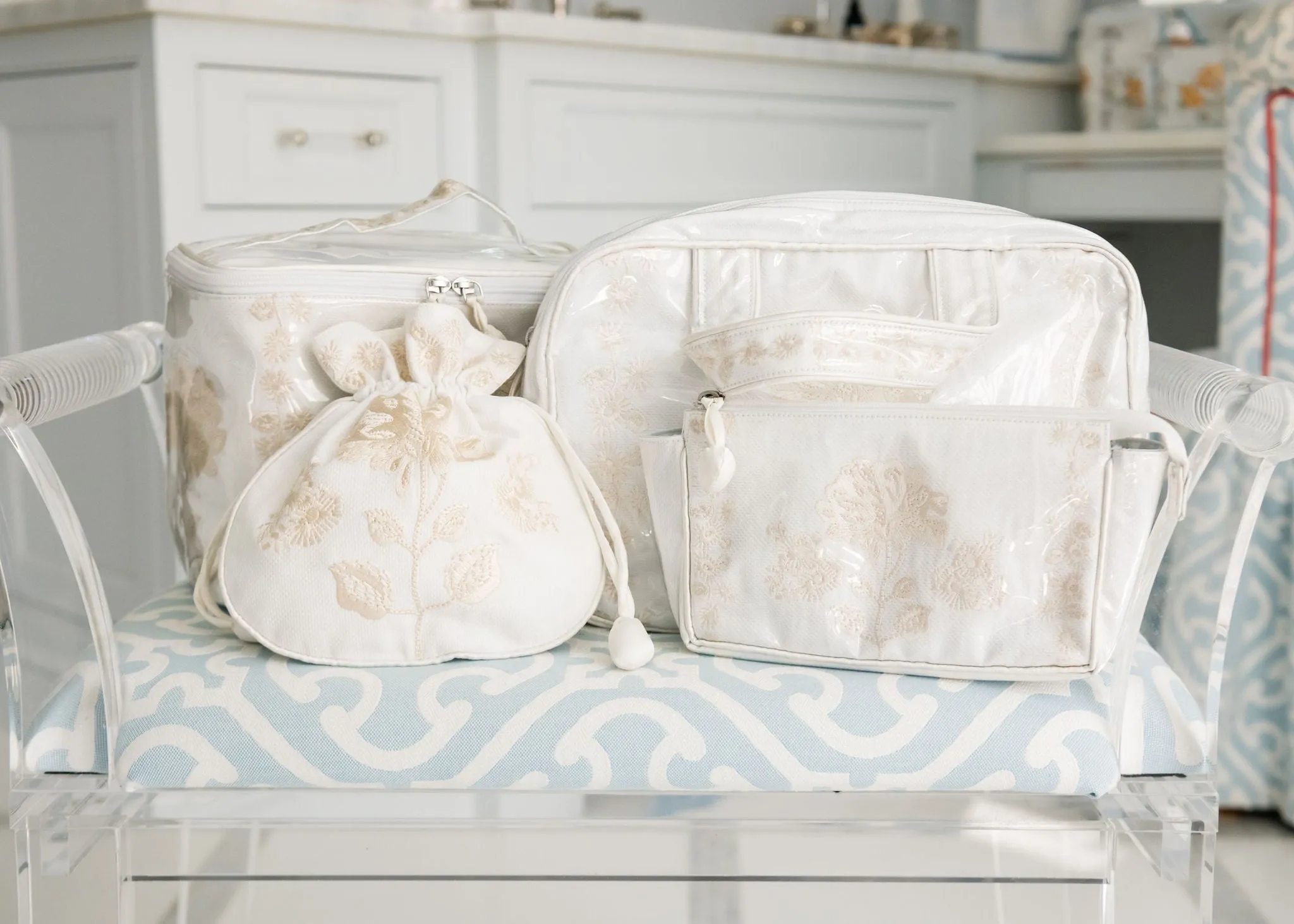 PEONY DOUBLE HANDLE COSMETIC BAG