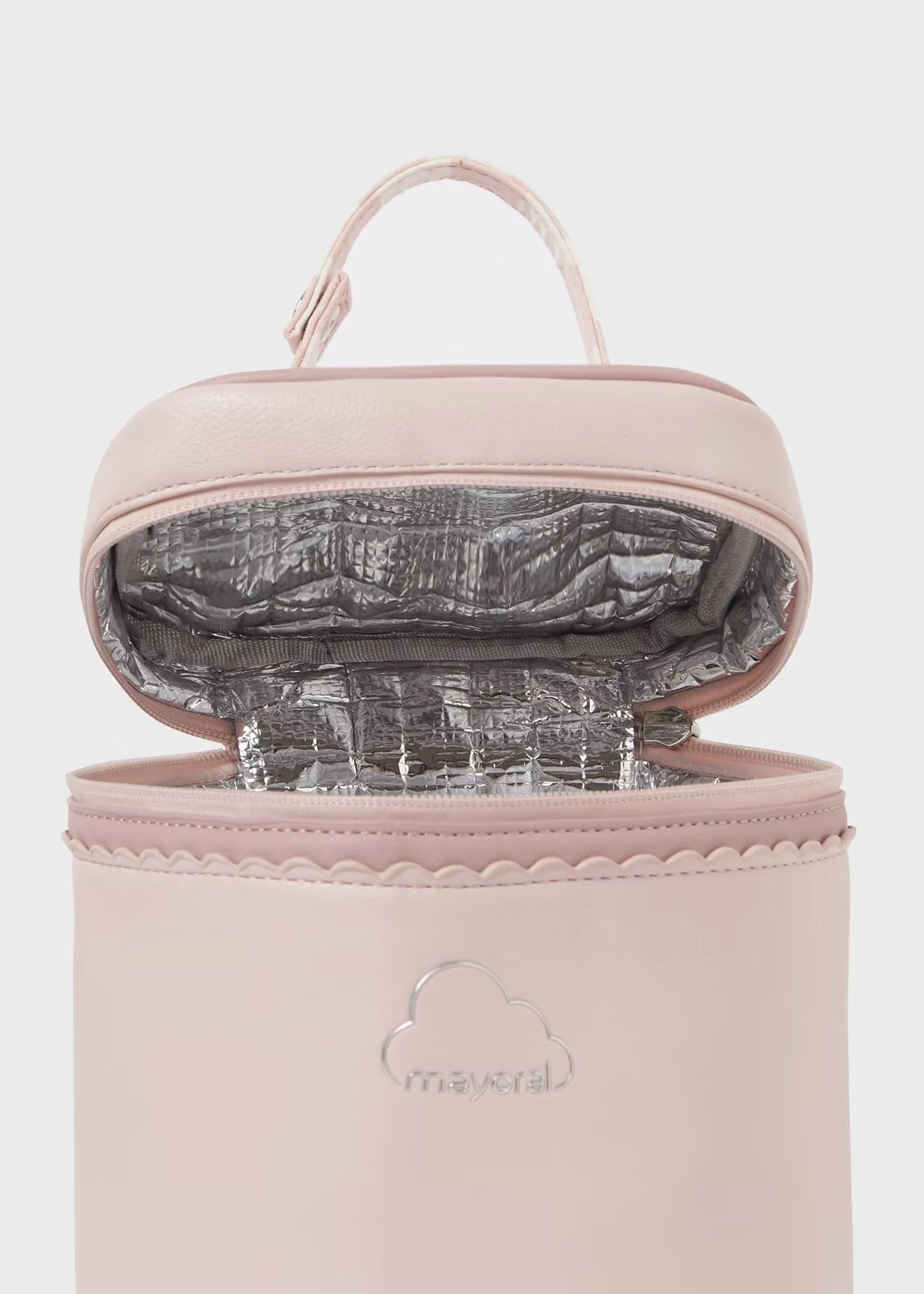Pink Leather Bottle Bag
