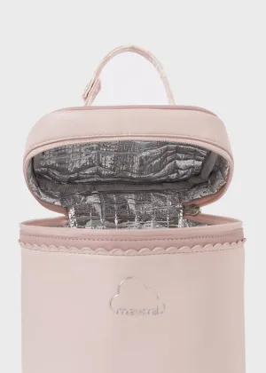 Pink Leather Bottle Bag