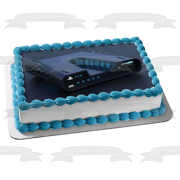 PlayStation 5 Console Edible Cake Topper Image ABPID51279