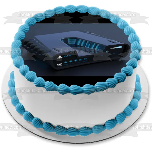 PlayStation 5 Console Edible Cake Topper Image ABPID51279