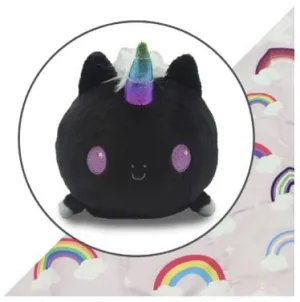 Plushie Tote Bag: Pink Rainbows Tote Bag   Black Unicorn Plushie