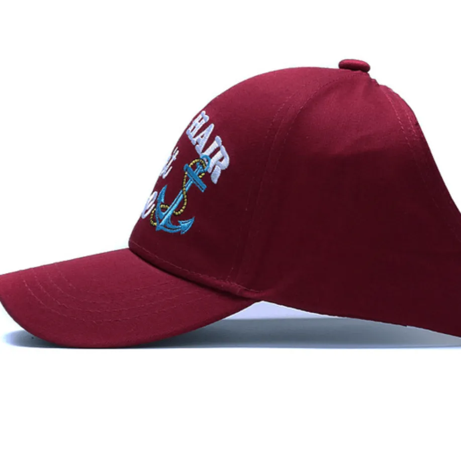 Ponytail Baseball Hat w/ Boat Anchor Design