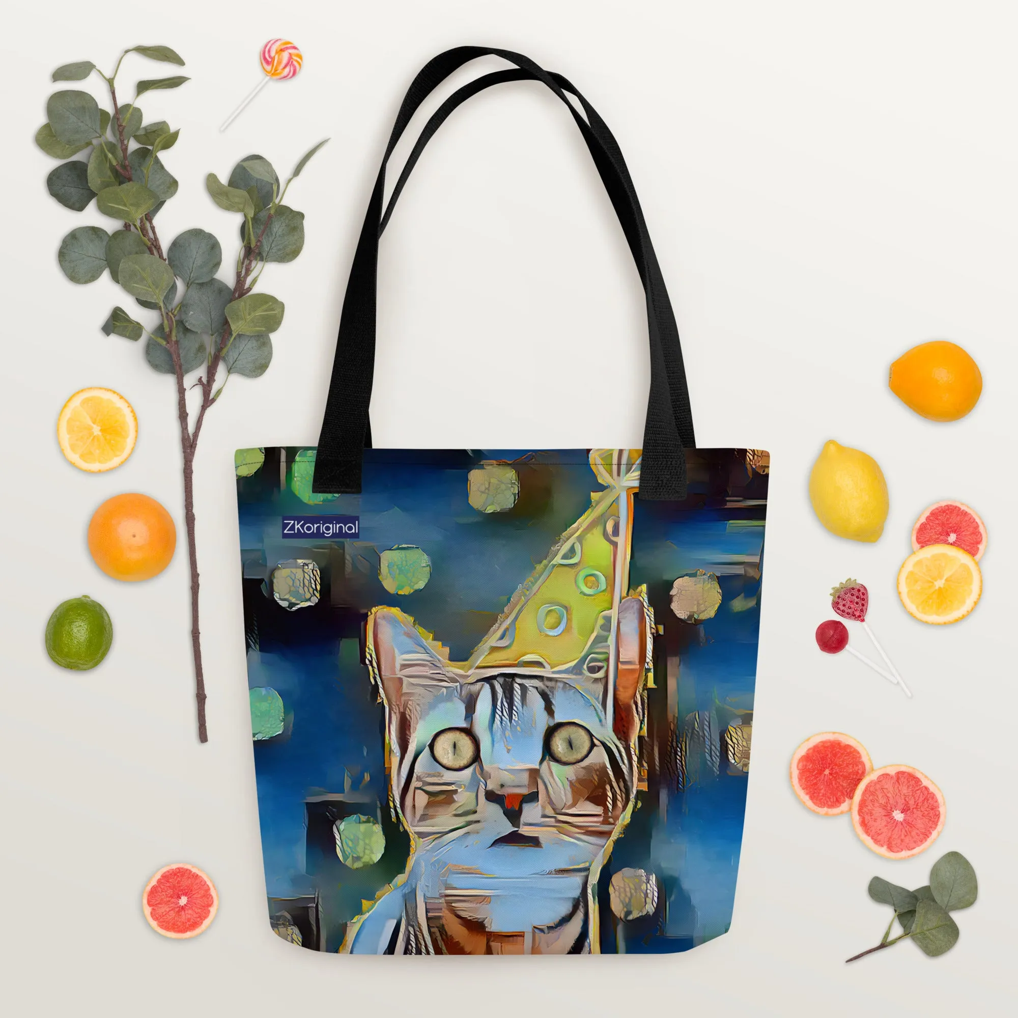 "The Canary" Collection - Cat Face Designer Tote Bag