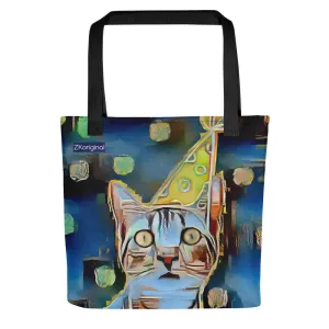 "The Canary" Collection - Cat Face Designer Tote Bag
